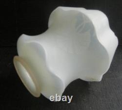 LOT OF 4 ANTIQUE TRANSLUCENT NICELY SHAPED HEXAGON LAMP SHADES With3 FLORAL DECOR