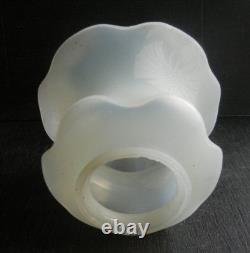 LOT OF 4 ANTIQUE TRANSLUCENT NICELY SHAPED HEXAGON LAMP SHADES With3 FLORAL DECOR
