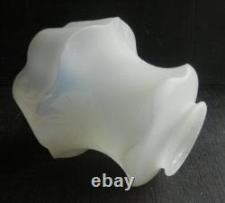 LOT OF 4 ANTIQUE TRANSLUCENT NICELY SHAPED HEXAGON LAMP SHADES With3 FLORAL DECOR