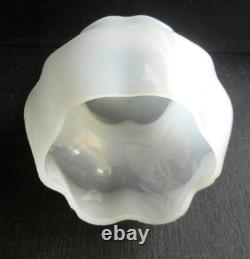 LOT OF 4 ANTIQUE TRANSLUCENT NICELY SHAPED HEXAGON LAMP SHADES With3 FLORAL DECOR