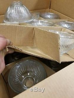 LOT of 18 (1 case) Vintage 6 Ribbed Ceiling Light Lamp Shade Industrial BAdASS