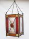 Lovely Leaded Stained Glass Lantern Lamp Shade Ceiling Light Chandelier Vintage