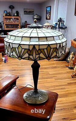 Lamb Brothers & Greene Prairie Lamp Mint Shade withOriginal Base Stunning