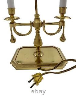 Lamp French Style Tole Brass Bouillotte Metal Shade Vintage Classic Decor