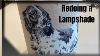 Lamp Shade Redo Using Vintage Dog Fabric Diy How To Recover A Lamp Shade