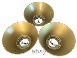 Lamp Shades Set 3 Black Tole Metal Gold Fleur Bridge 6in Fitter