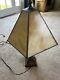 Lamp Shade Vintage Foux Nacar Shade On Glass Table Lamp