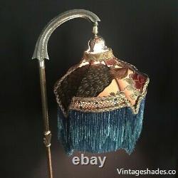 Lampshade Vintage Victorian Shade for Bridge Lamp UNO Peacock Lamp shade