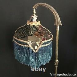 Lampshade Vintage Victorian Shade for Bridge Lamp UNO Peacock Lamp shade