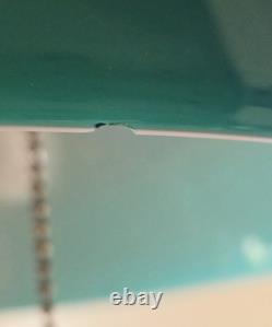 Large Antique Emeralite Style Green Cased Glass Lamp Shade And Base WithPatina