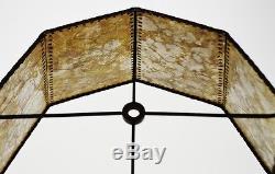 Large Antique Vintage Arts & Crafts Mission Style MICA Lamp Shade Octagonal