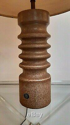 Large MCM Vintage'Sheerlite' Doulton Lamp Base & Period Retro Shade Complete