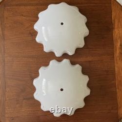 Large Mid Century Ceiling Light Shades Wave Edge 12 Diameter