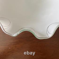 Large Mid Century Ceiling Light Shades Wave Edge 12 Diameter