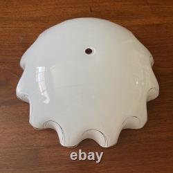 Large Mid Century Ceiling Light Shades Wave Edge 12 Diameter