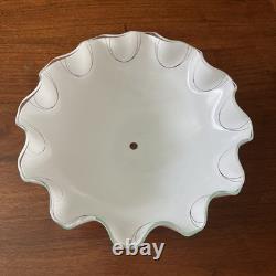 Large Mid Century Ceiling Light Shades Wave Edge 12 Diameter