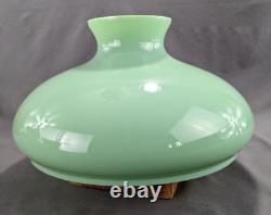 Large Vintage Cased Mint Green Glass Tam o Shanter Shade 11 3/4W Fitter GWTW