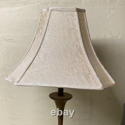 Large Vintage Cream Textured Bell Lampshade