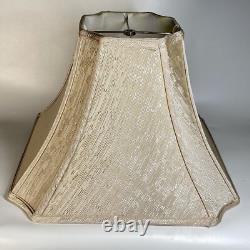 Large Vintage Cream Textured Bell Lampshade