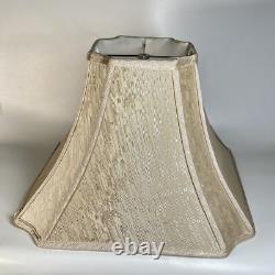 Large Vintage Cream Textured Bell Lampshade