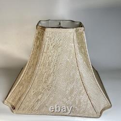Large Vintage Cream Textured Bell Lampshade