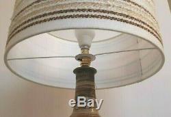 Large Vintage Lamp Base Retro Studio Pottery Italian Raymor / Bitossi & Shade