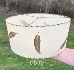 Large Vintage MCM Fiberglass Whip Stitch Lampshade 1960s Handmade In USA