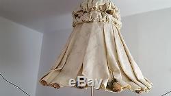 Large Vintage Shabby Chic Fabric Lamp Shade with Roses 19 x 24