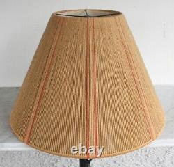 Large Vintage Twine String Woven Lamp Shade Hand by Yoko Mid Century Modern