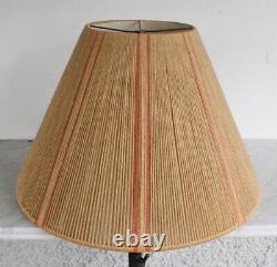 Large Vintage Twine String Woven Lamp Shade Hand by Yoko Mid Century Modern