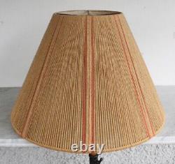 Large Vintage Twine String Woven Lamp Shade Hand by Yoko Mid Century Modern