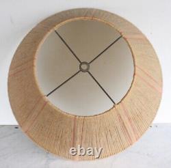 Large Vintage Twine String Woven Lamp Shade Hand by Yoko Mid Century Modern