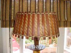 Large Wicker and Bamboo Mid Century Modern Lamp Shade