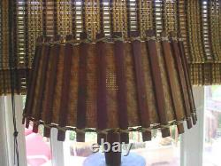Large Wicker and Bamboo Mid Century Modern Lamp Shade