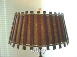 Large Wicker and Bamboo Mid Century Modern Lamp Shade