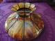 Large Antique Curved Slag Glass Lamp Shade 16 Panel11 1/4 Tall X 21 Round