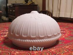 Large antique/vtg ART DECO NOUVEAU Milk Glass CEILING LIGHT SHADE. 10 fitter