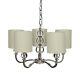 Laura Ashley Selby 5 Arm Chandelier With Mocha Drum Shades