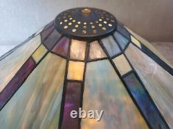 Leaded Glass MISSION Shade Lamp part ARTS and CRAFTS vtg Prairie school 13-1/4