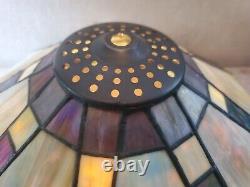 Leaded Glass MISSION Shade Lamp part ARTS and CRAFTS vtg Prairie school 13-1/4