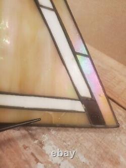 Leaded Glass MISSION Shade Lamp part ARTS and CRAFTS vtg Prairie school Big 15