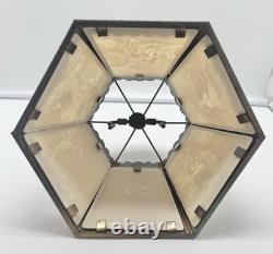 Lithophane Lamp Shade Mid-Century Vintage 6-Panel Children/ Home Scenes