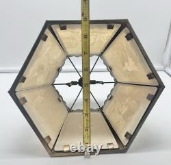 Lithophane Lamp Shade Mid-Century Vintage 6-Panel Children/ Home Scenes