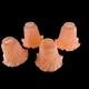 Lot 4 Antique Fluted Art Glass Pink Swirl Light / Lamp Shades 2 1/8 Fitter