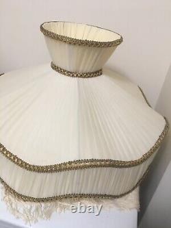 Lot of 2 Vintage Capodimonte Large Lamp Shades 12in High x 22in Diameter Approx