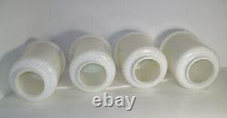 Lot of vintage ART DECO Milk Glass Light Shades, UNUSUAL spotted pattern beehive