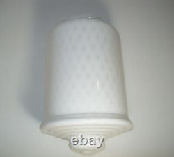 Lot of vintage ART DECO Milk Glass Light Shades, UNUSUAL spotted pattern beehive