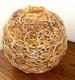 Mcm Lucite Spaghetti Hanging Lamp Shade Vintage - Gold, Brown & Clear