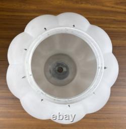 MCM Mid Century Modern Light Lamp Shade Yellow Plastic Lotus Petal Retro 1970's