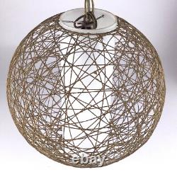 MCM Mid Century Modern Retro Thread Lampshade Light String Bronze GlobeBall T857